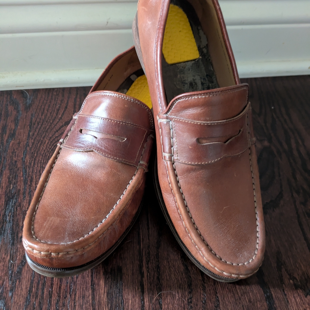 Classic Tan Leather Slip-On Loafers